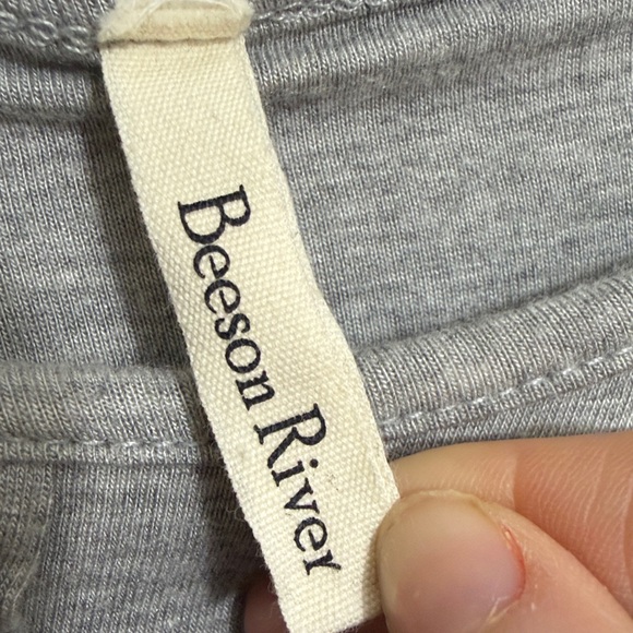 Beeson River Light Gray Ruffle Sleeve Dress - Picture 2 of 6